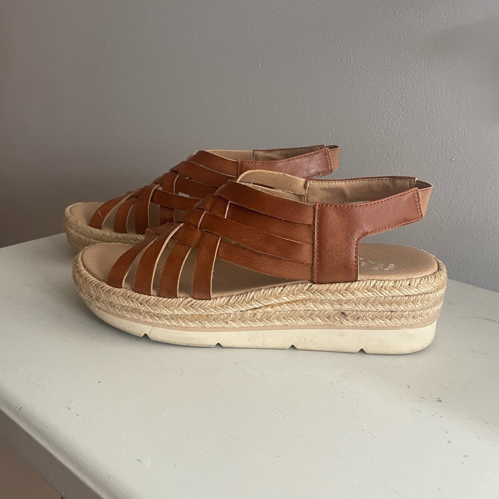 Dr. Scholl's Brown Espadrille Sandals